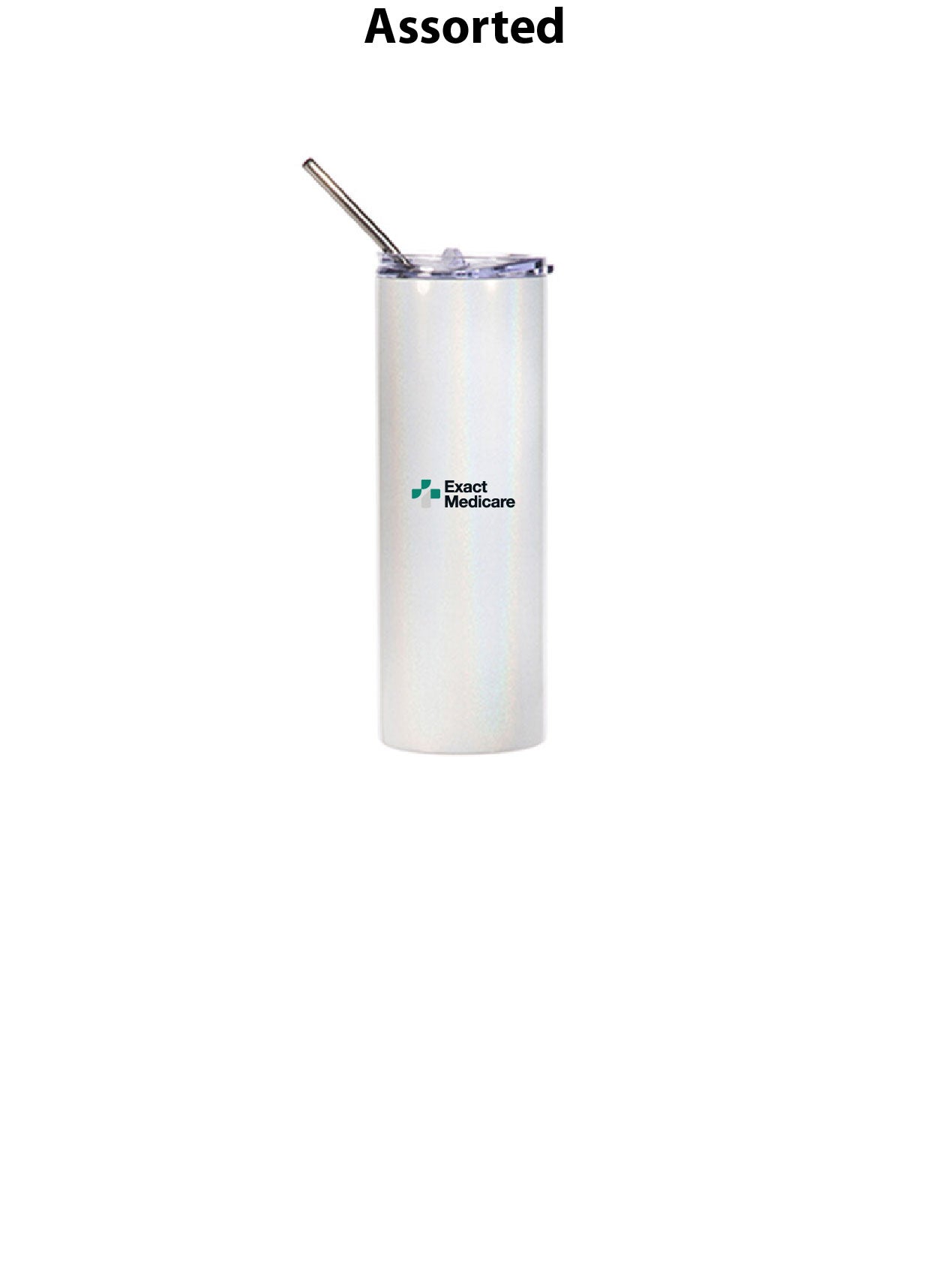 20 oz., Stainless Steel Skinny Tumbler w/ Reusable Straw