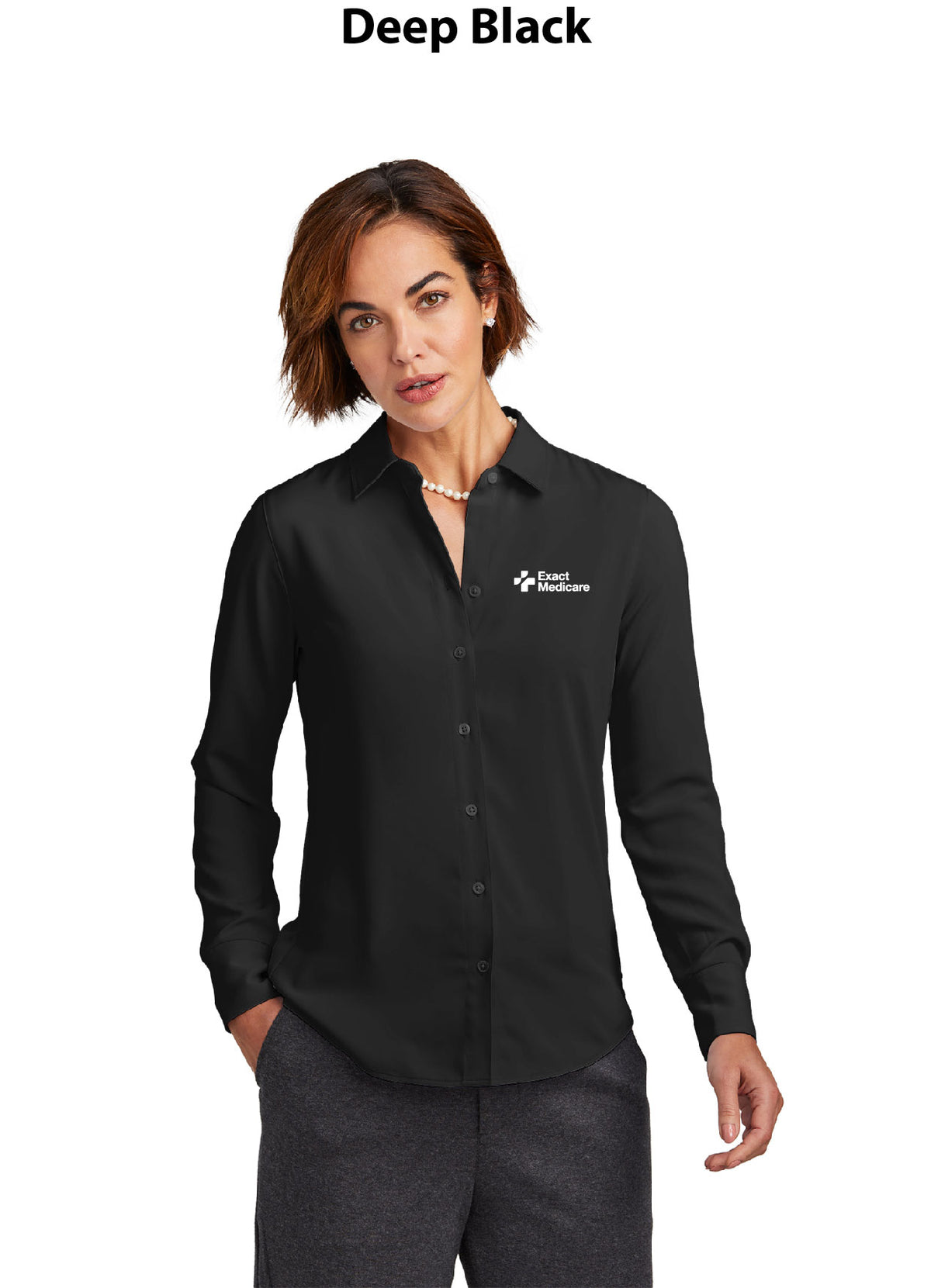 Brooks Brothers Women's Full-Button Satin Blouse
