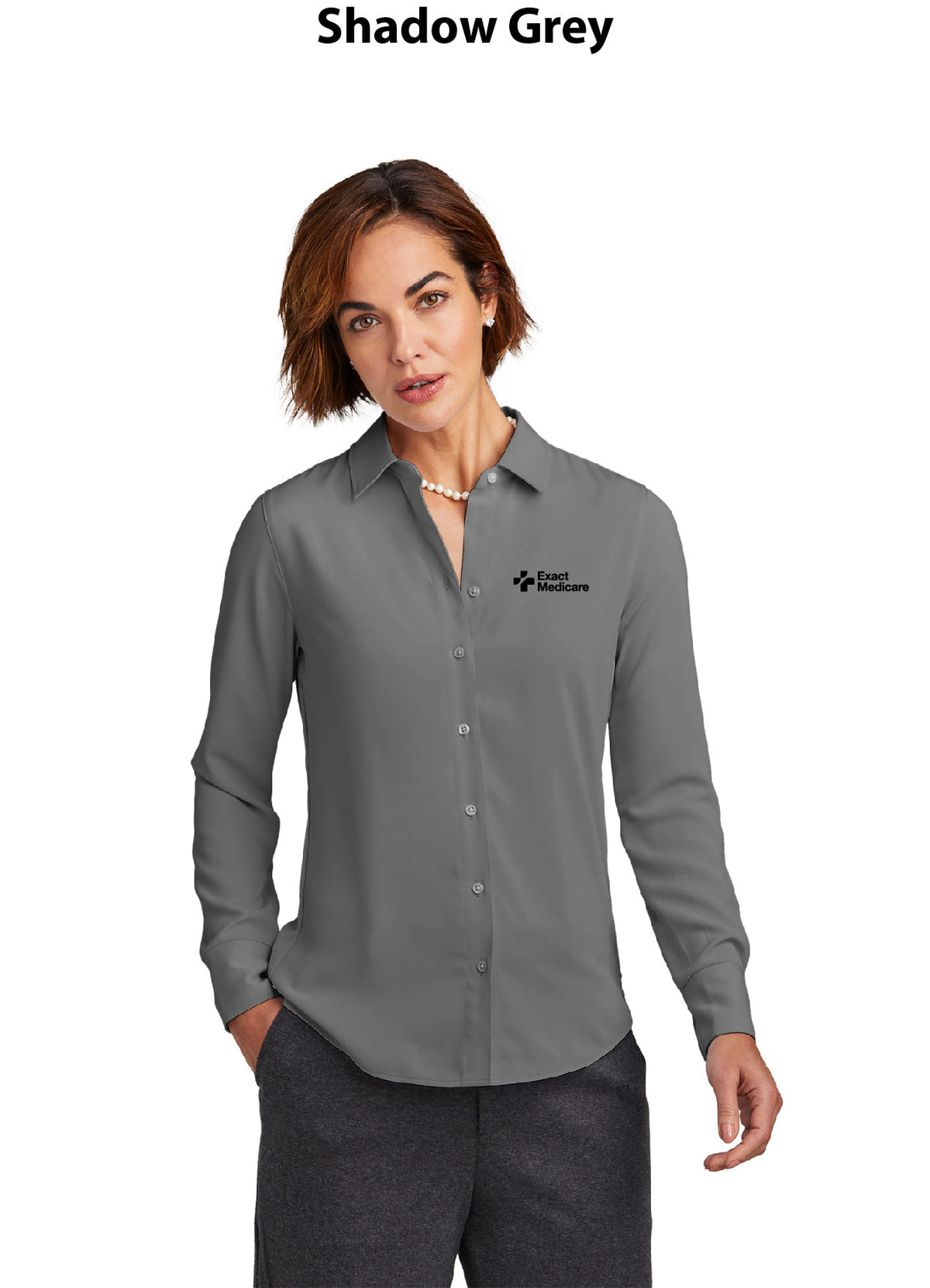 Brooks Brothers Women's Full-Button Satin Blouse