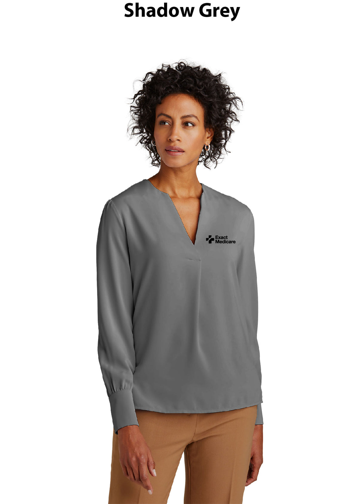 Brooks Brothers Women's Open-Neck Satin Blouse