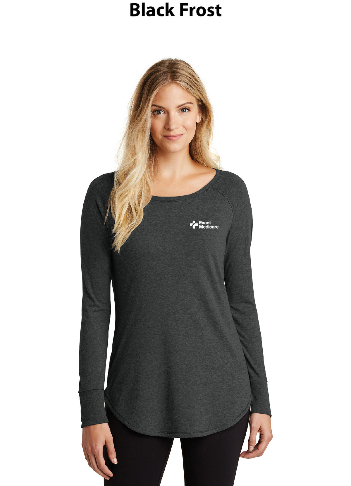 District Women's Perfect Tri Long Sleeve Tunic Tee.
