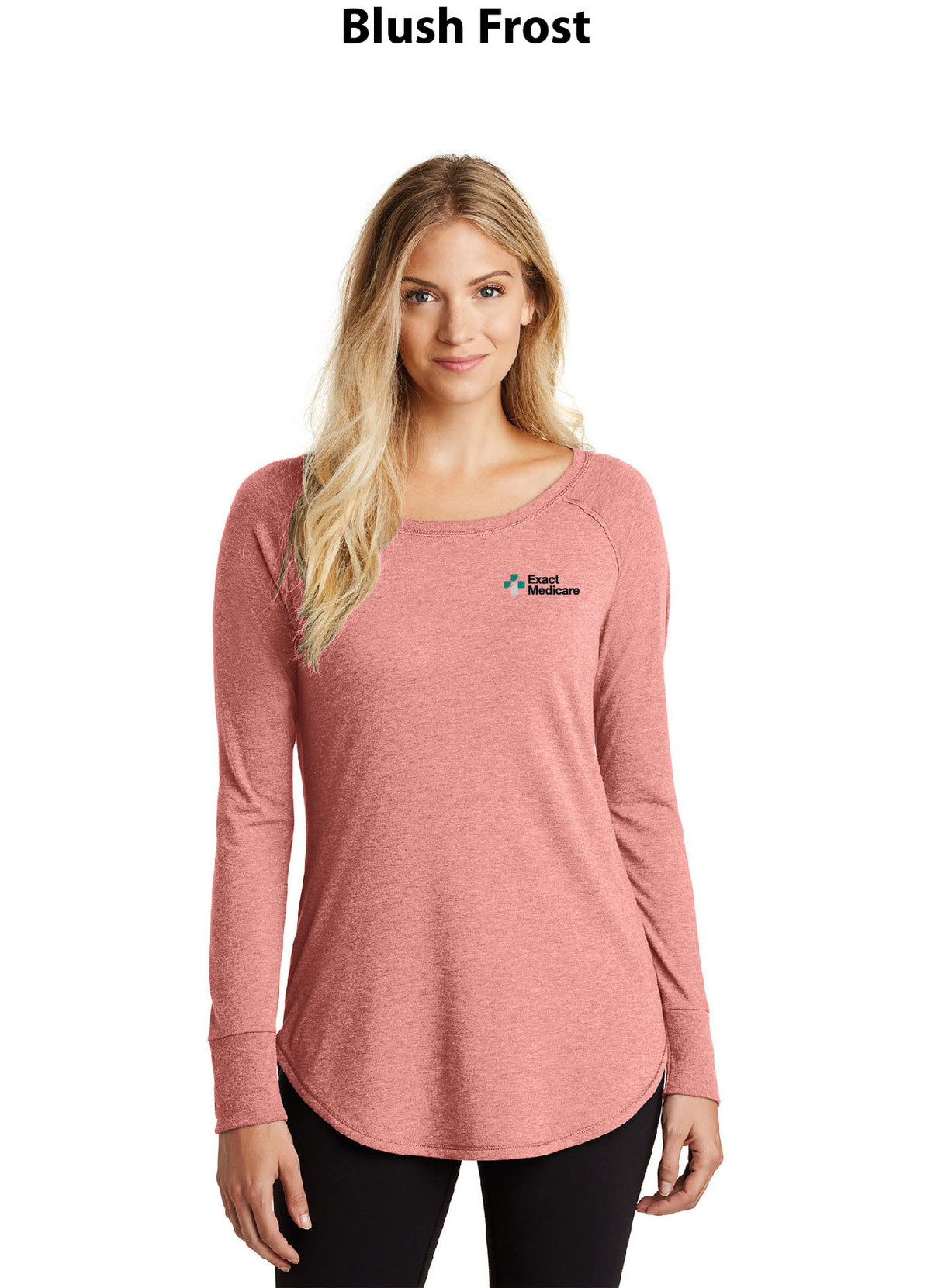 District Women's Perfect Tri Long Sleeve Tunic Tee.