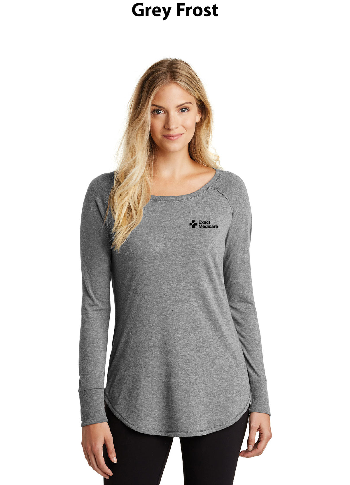 District Women's Perfect Tri Long Sleeve Tunic Tee.