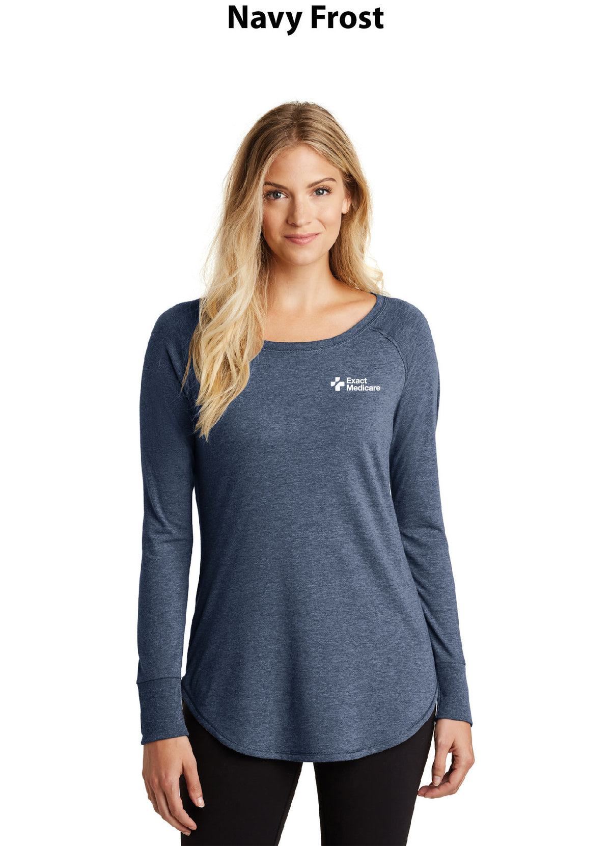 District Women's Perfect Tri Long Sleeve Tunic Tee.