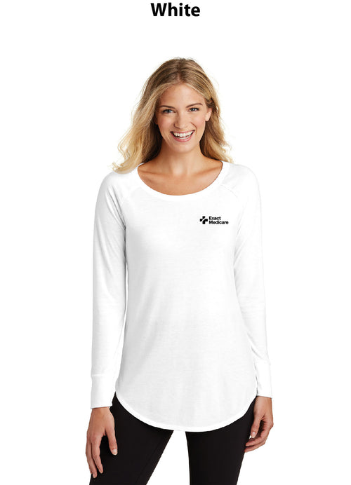 District Women's Perfect Tri Long Sleeve Tunic Tee.