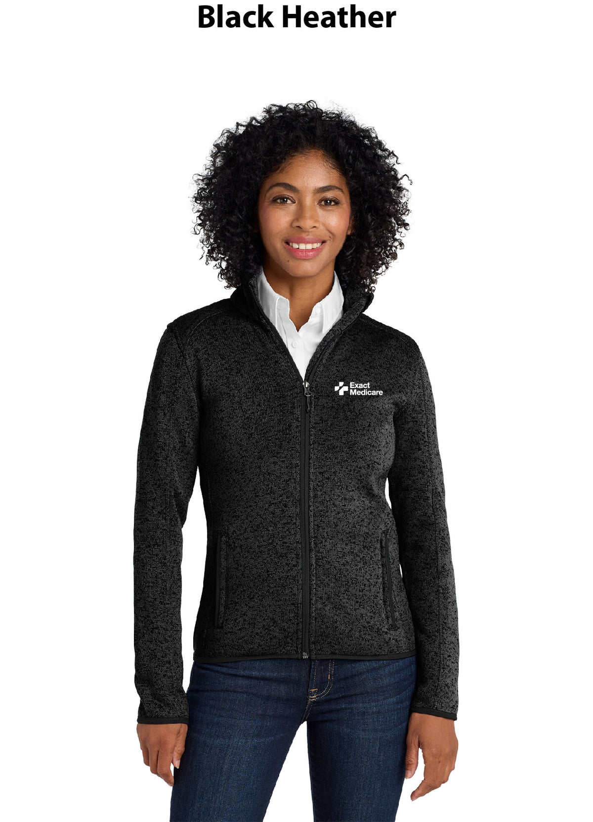 Port Authority Women's Sweater Fleece Jacket.