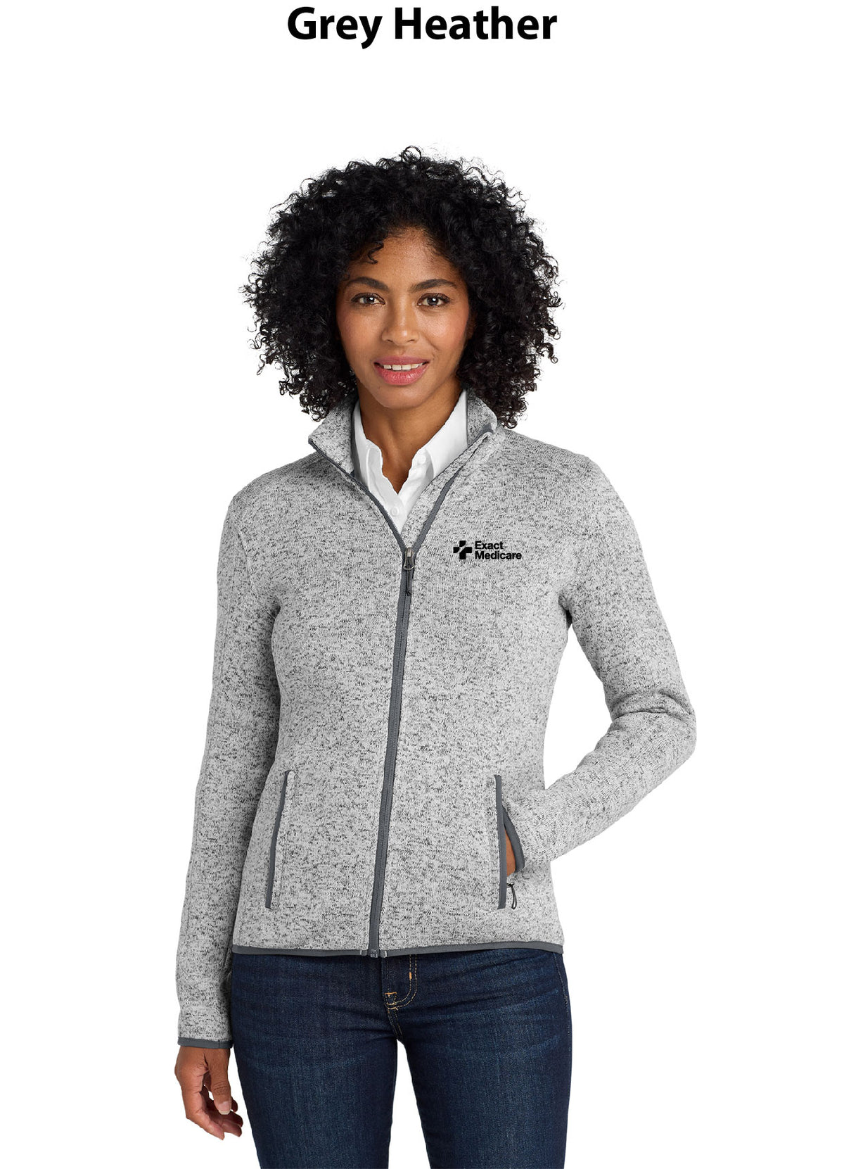 Port Authority Women's Sweater Fleece Jacket.