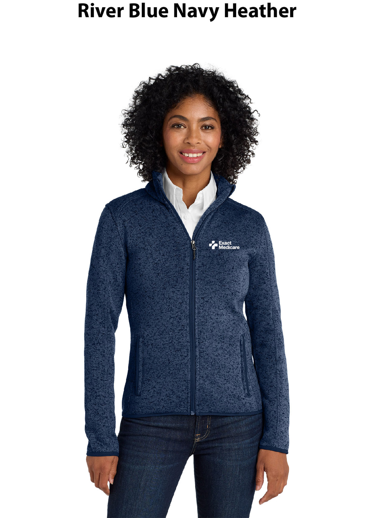 Port Authority Women's Sweater Fleece Jacket.