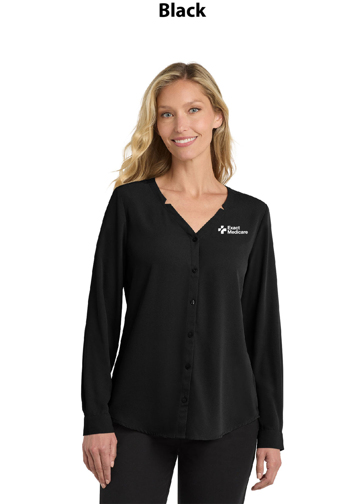 Port Authority Women's Long Sleeve Button-Front Blouse