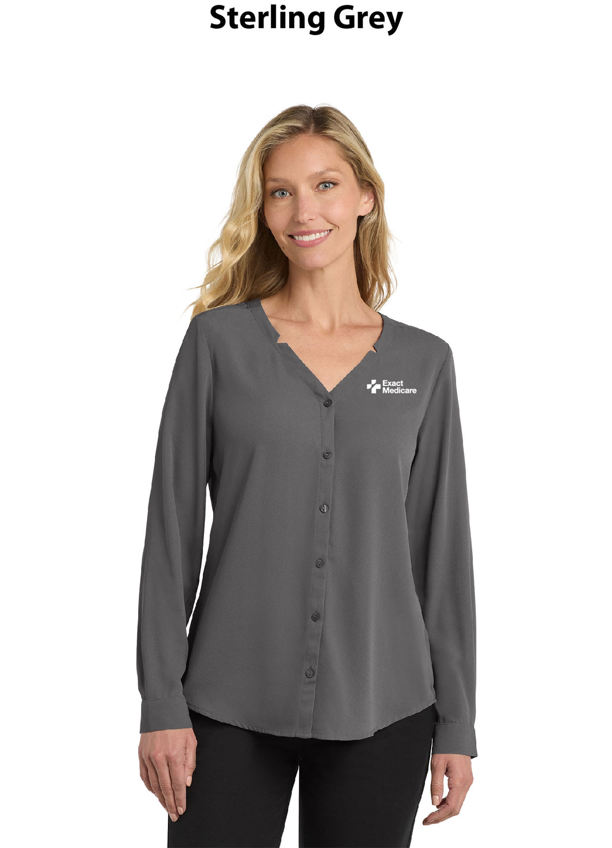 Port Authority Women's Long Sleeve Button-Front Blouse