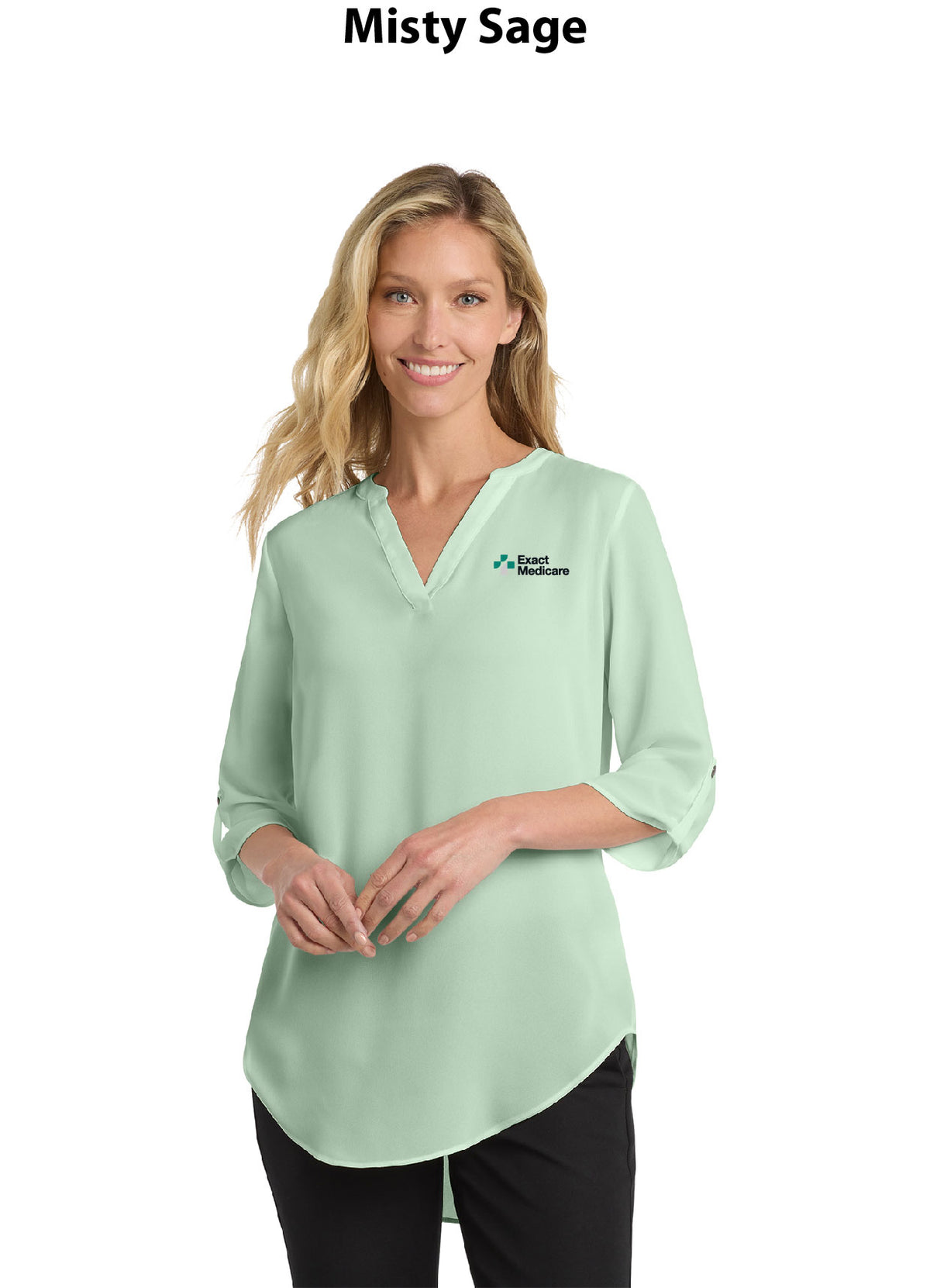 Port Authority Women's 3/4-Sleeve Tunic Blouse.