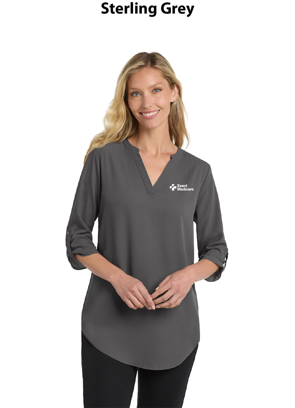 Port Authority Women's 3/4-Sleeve Tunic Blouse.