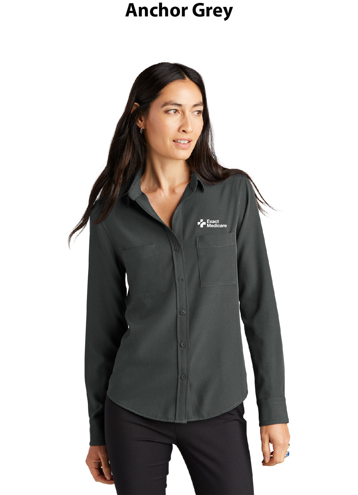 Mercer+Mettle Women's Stretch Crepe Long Sleeve Camp