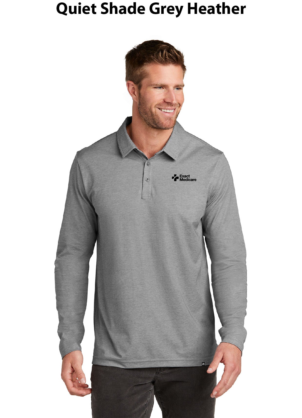 TravisMathew Oceanside Heather Long Sleeve Polo